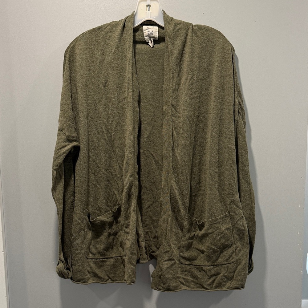 Billabong Olive Green Cardigan